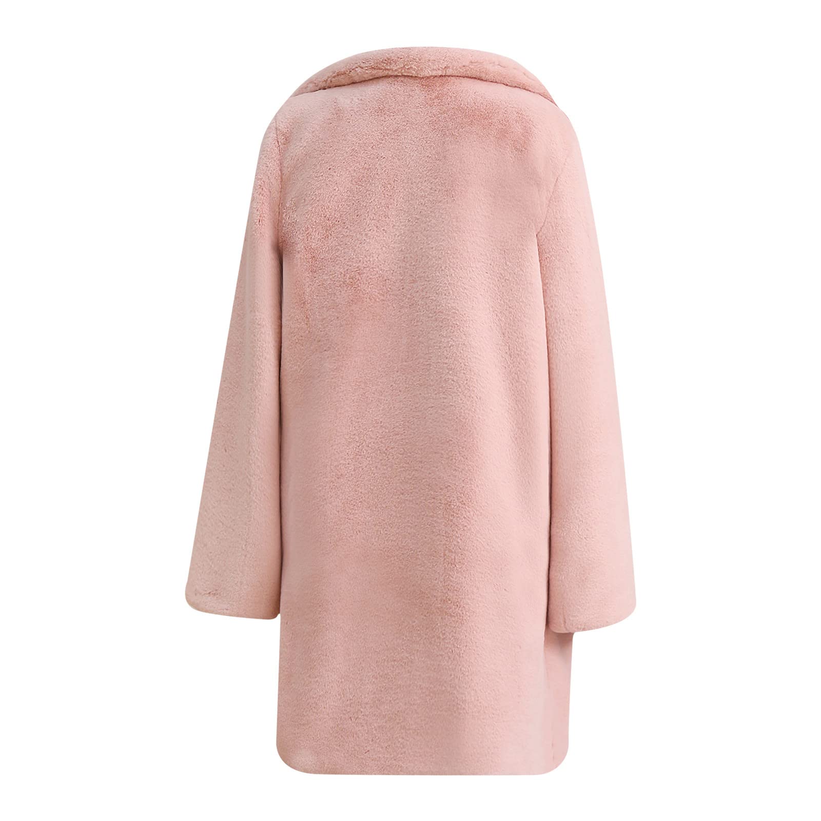 Giacca Donna Pelliccia Ecologica Pelliccia Vintage Elegante Giacca Caldo a Manica Lunga Cappottos Antivento Inverno Casual in Pile Giaccas Lunga Invernale Spessa Taglie Forti Giubbotto Tinta Unita