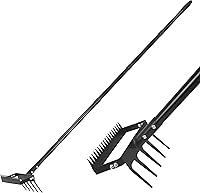 Gardzen 70" Adjustable Long Handle Garden Hoe - 2-in-1 Serrated Scuffle Weeder & Cultivator for Back-Saving Weeding