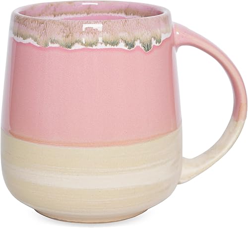 Bosmarlin Taza de café de cerámica extragrande, 23 onzas, apta para lavavajillas y microondas, taza de té grande de gran tamaño, esmalte reactivo