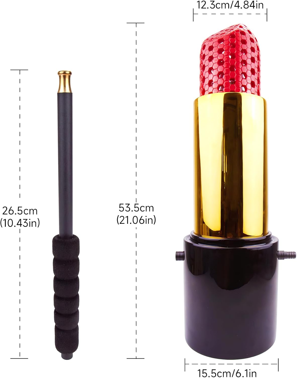 Big Lipstick Hookah Set Aluminium Creative Design Narguile Cachimbas Sheesha Chicha Handle Hose Bowl Complete Shisha Accessories