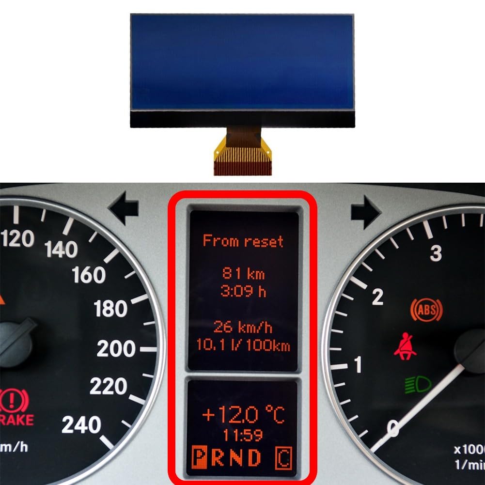 Pantalla LCD para Mercedes Clase A/B W169 W245 Instrumento Cluster Versión 8 Voltios Negro