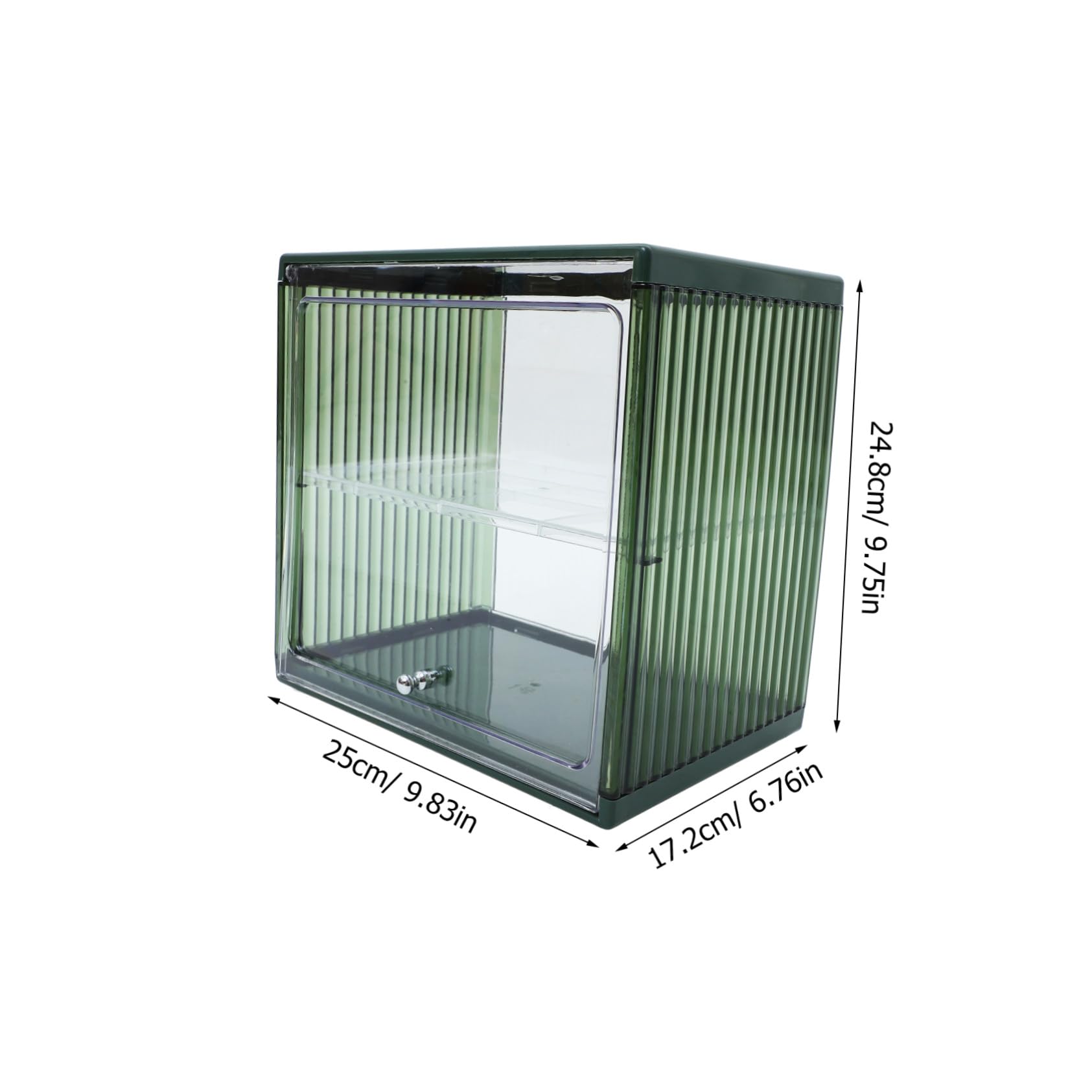 Cabilock Caja De Pan Transparente Doble Capa Verde, Recipiente De Plástico Para Almacenamiento De Alimentos, Contenedor De Cocina Para Encimera, Organizador Práctico Para Hogar y Panadería