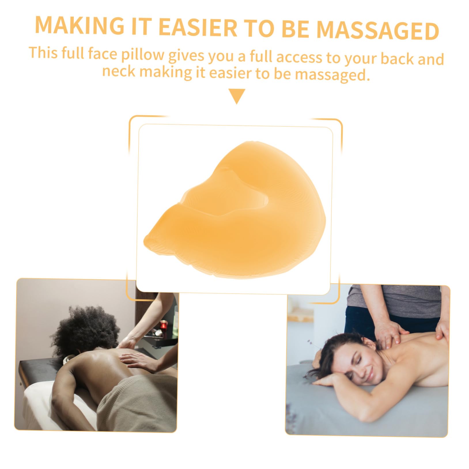 Gatuida Silikon Gesichtsstützkissen für Massage, Spa und Fußpflege, Orange