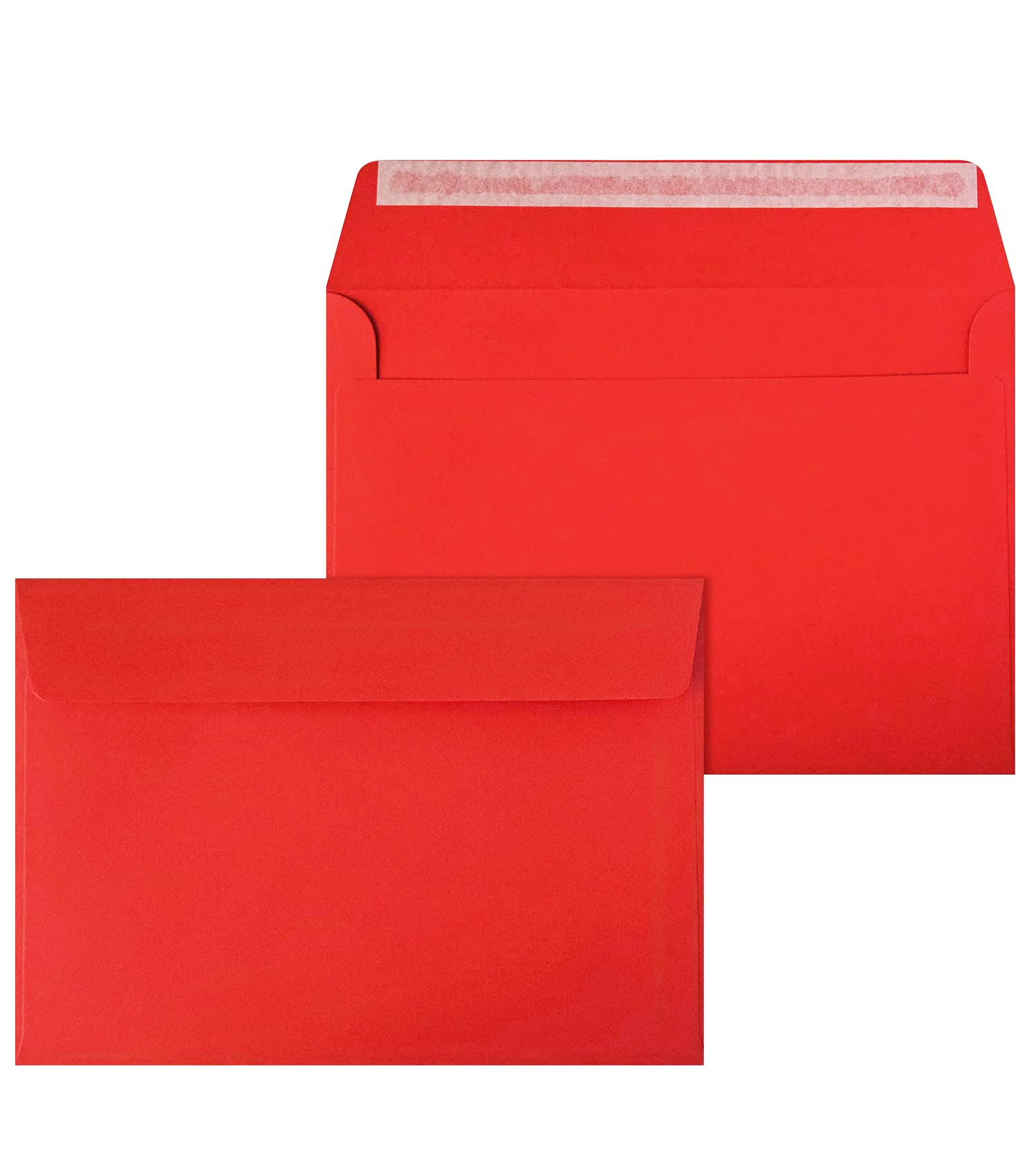 Netuno 50 Large red envelopes C5 162 x 229 mm 6.4 x 9 in 120gsm Coloured Invitation Envelope Elegant envelopes for A5 Letters Wedding Invitations Greeting Cards documents Postcards
