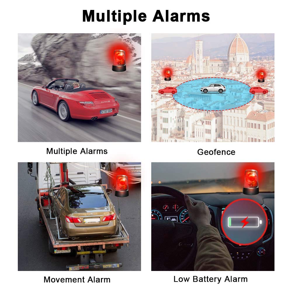 TKMARS Localizador GPS para Coche Moto Bicicleta Niño, Mini Rastreador GPS Alarmas Múltiples Antirrobo Puede,Alarma Moto, mpo Real IP65 Impermeable Geocercas GPS Tracker TK913