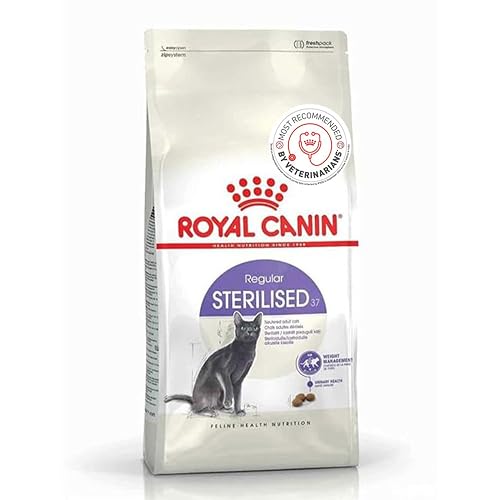 Royal Canin Sterilised 37 Regular Adult Cat Food, Dry Food, Supports Urinary Health, Promotes Healthy Weight Management, 2 Kg