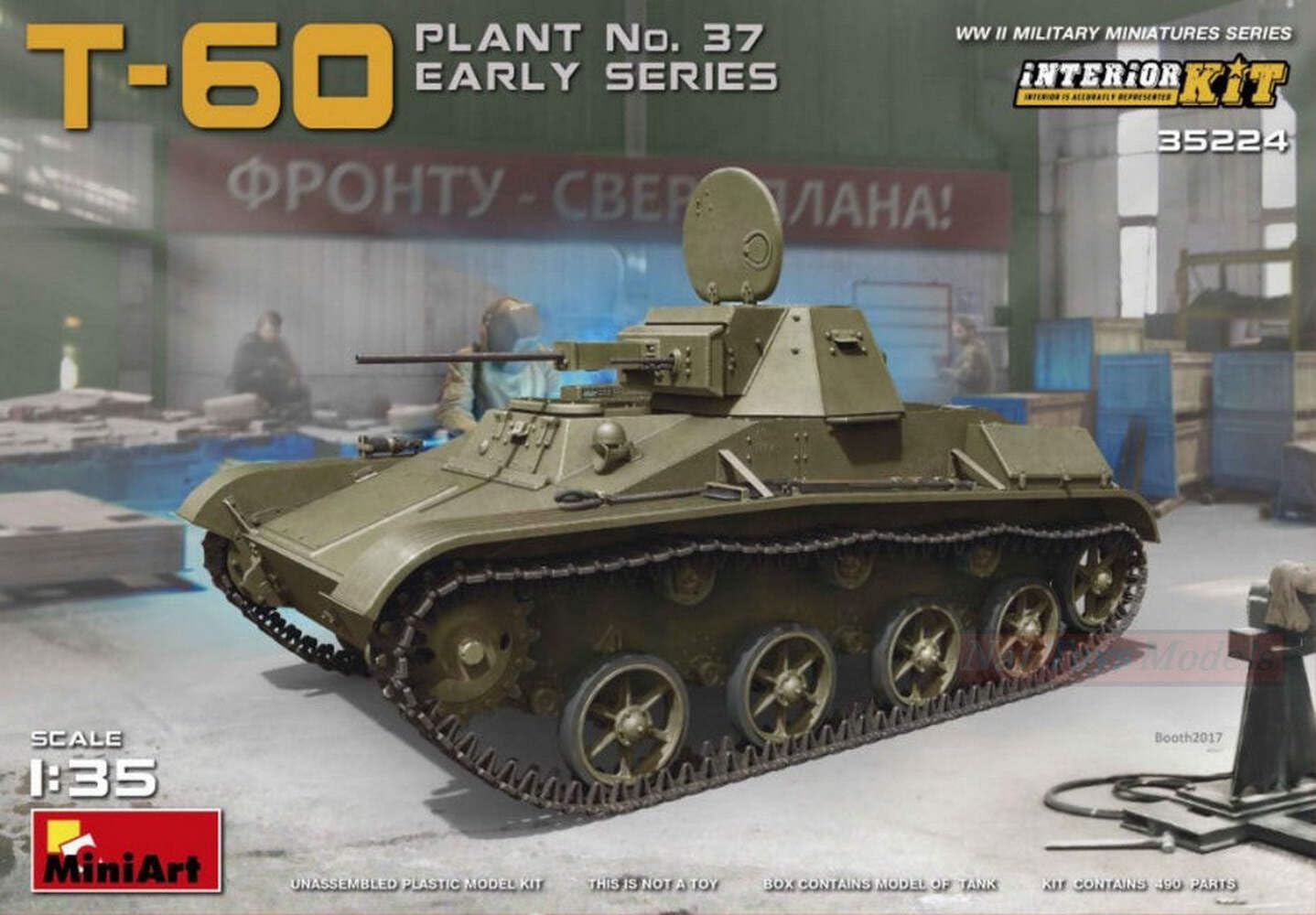 KIT DA MONTARE IN SCALA COMPATIBILE CON T-60 (PLANT.No.37 EARLY SERIES) KIT 1:35 MINIART MIN35224