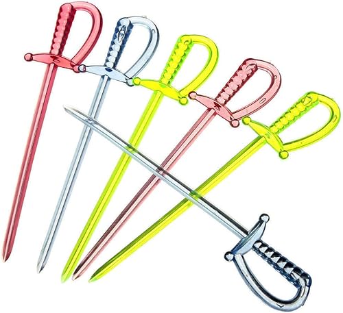 Wowagoga Palillos de plástico de 3.35 pulgadas, palillos de dientes para alimentos, tenedor de frutas, palillos de cóctel, multicolor, 100 unidades