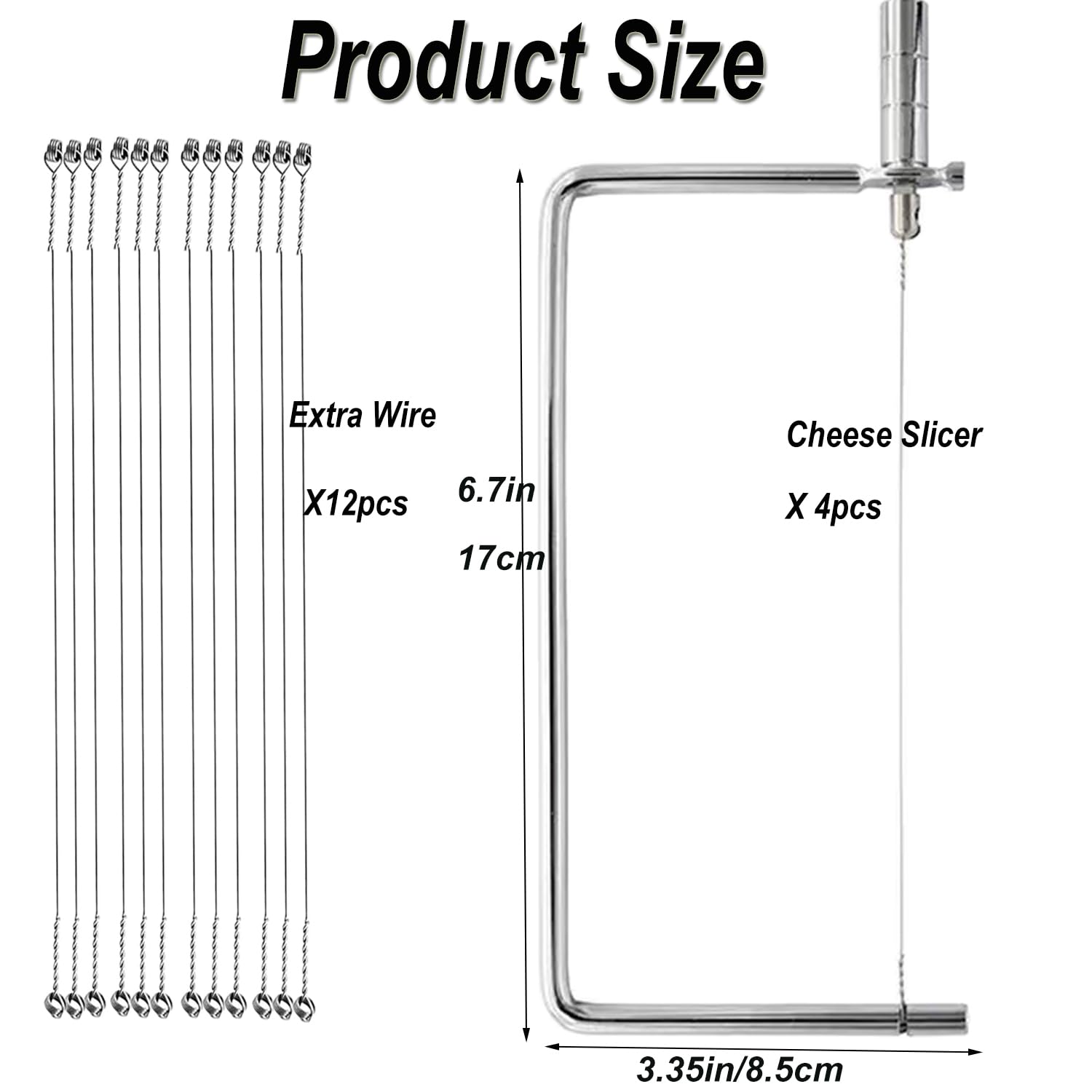 Kit de rebanadora de queso de acero inoxidable, accesorios de tabla de cortar de mármol con cuchillo y herrajes de 7 pulgadas, regalo perfecto para los amantes del queso y el entretenimiento