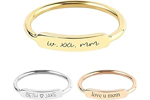 MignonandMignon Personalized Custom Name Rings - Ideal for Mom, Grandma, Daughter