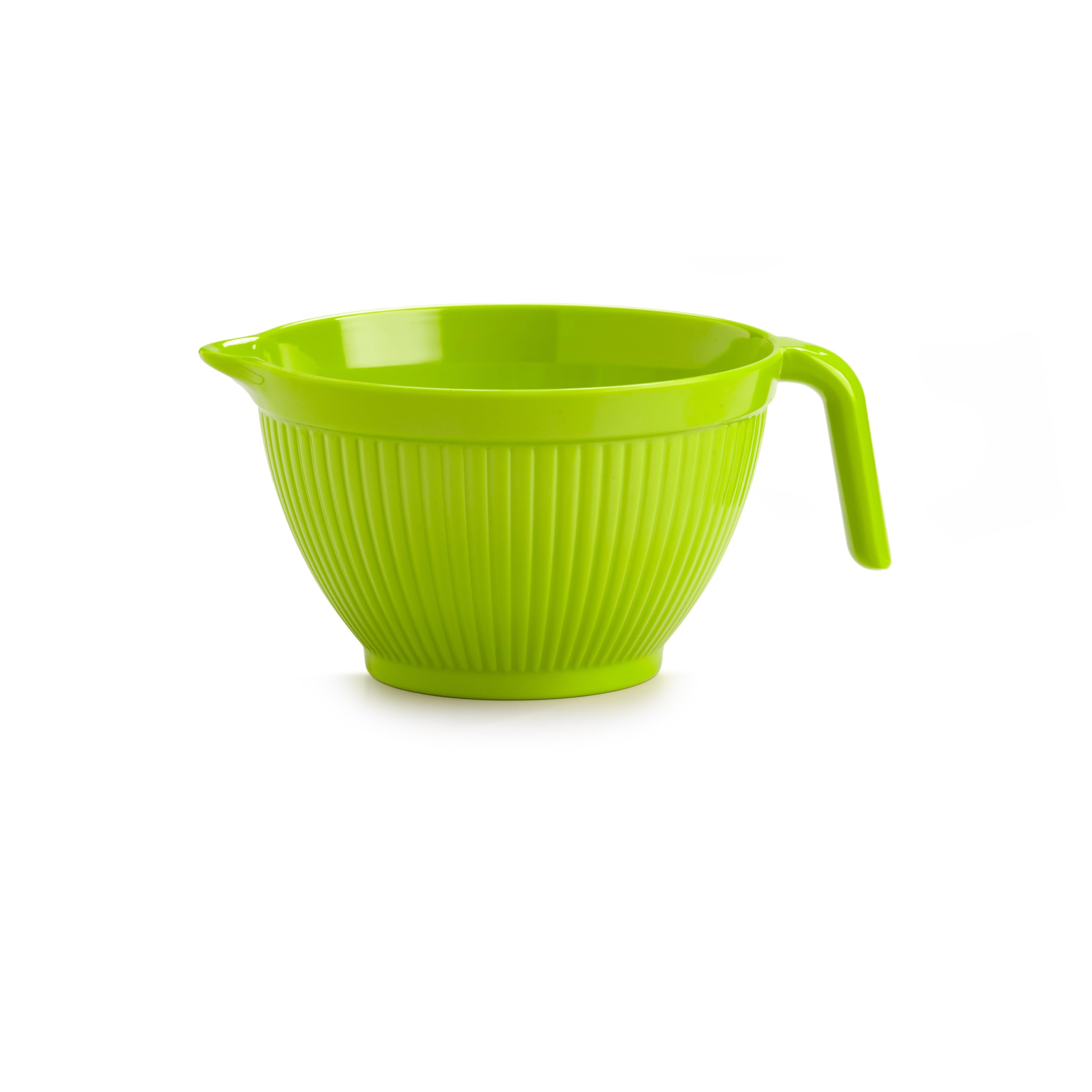 Zeal Mini Mixing Bowl Jug with Handle & Pouring Spout, Small Prep Bowl for Eggs, Sauces, Dressings & Baking Preparation, BPA Free Melamine, Lime