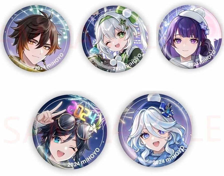 Amazon.co.jp: 2024 原神 缶バッジ 中国コラボ グッズ フリーナ