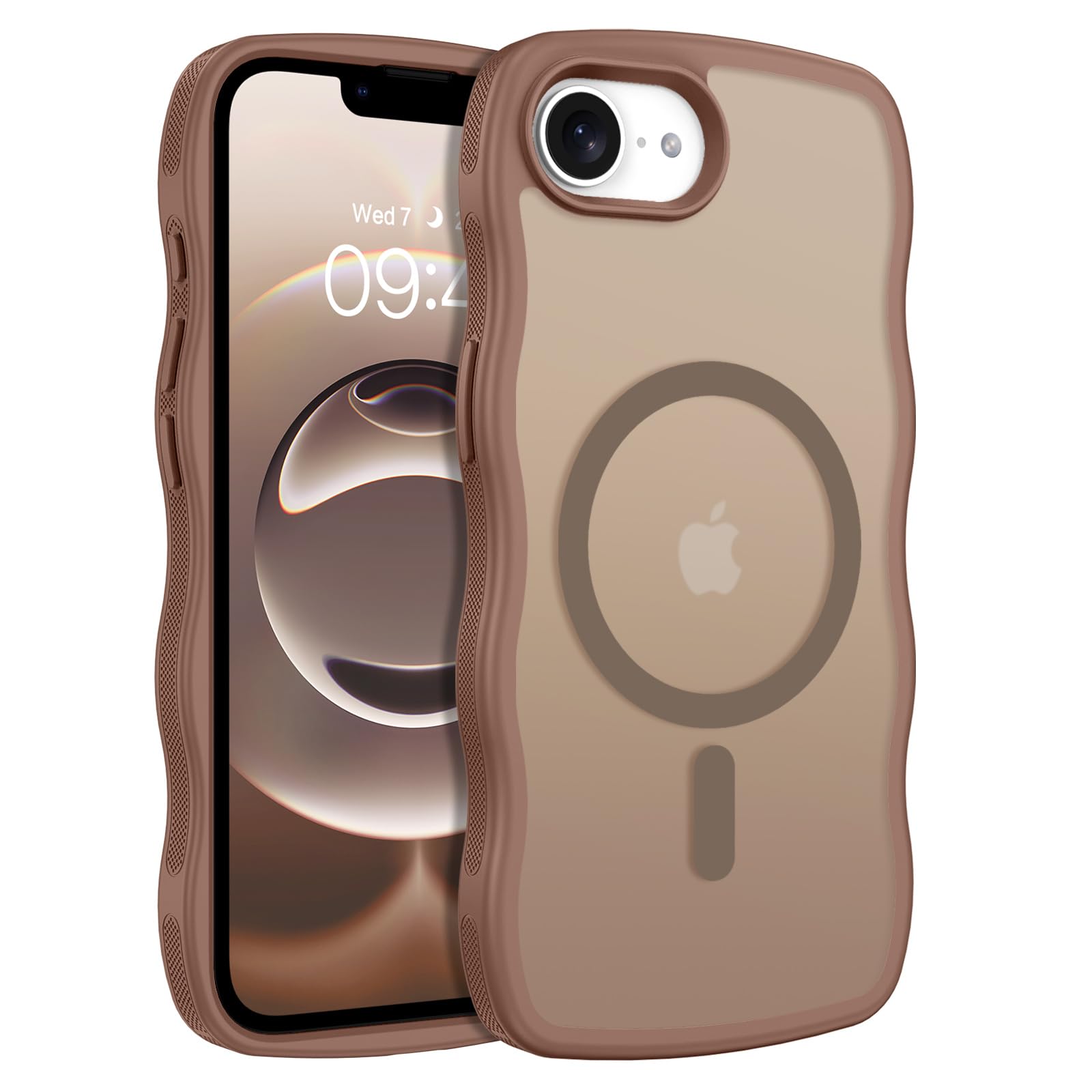 Coque iPhone 16e 6.1" antidérapante antichoc compatible Magsafe couleur titane désert - 8
