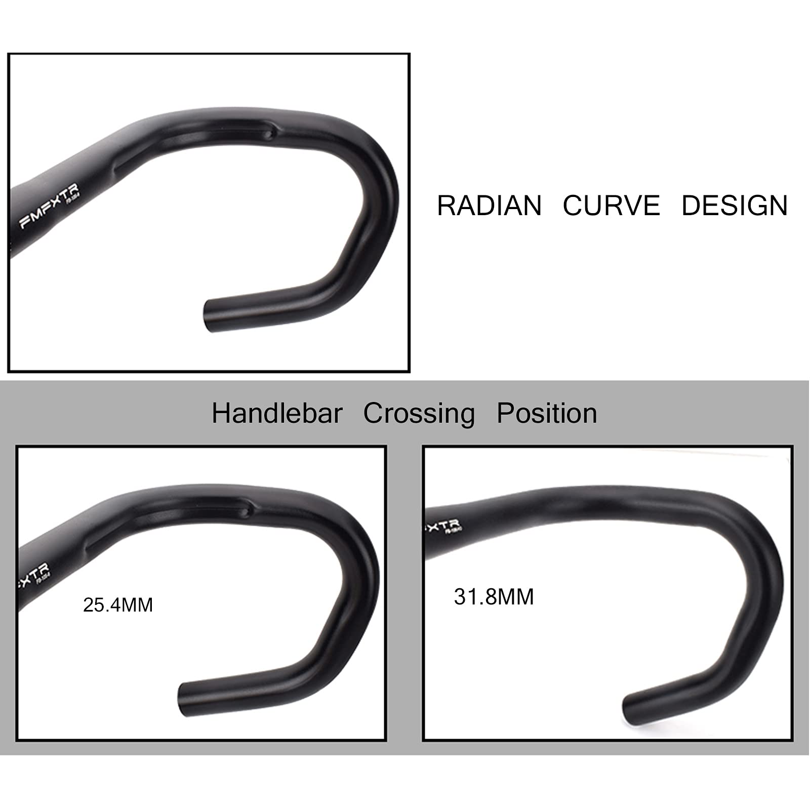 Amazon | 自転車用ハンドル 25.4/31.8mm アルミ合金製 ドロップ