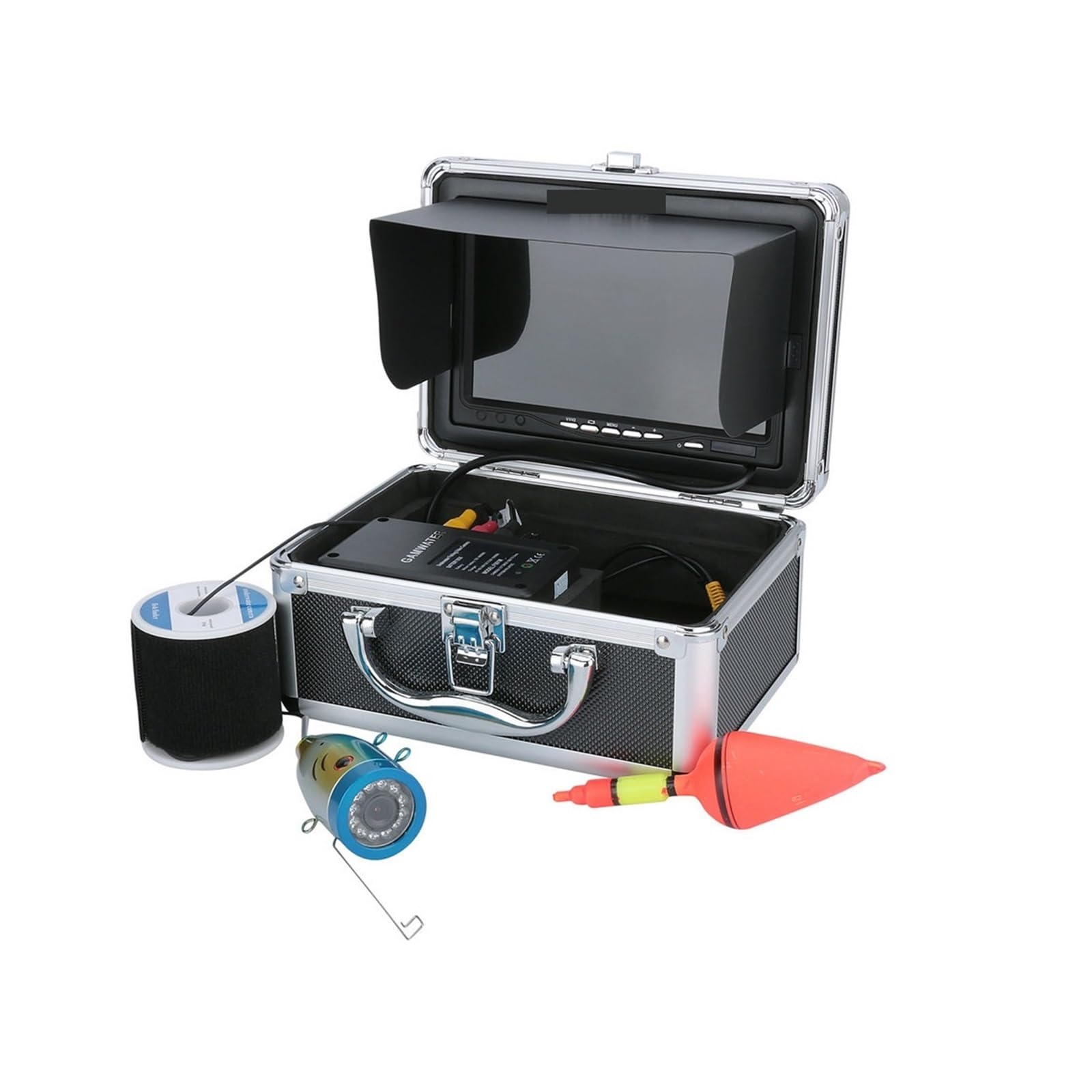 Buscador de Peces, Cámara de Pesca submarina 7 Pulgadas HD 1000tvl, Kit videocámara, lámpara LED infrarroja, Luces, Video, buscador Peces, 50 m(IR Leds 30M Cable)
