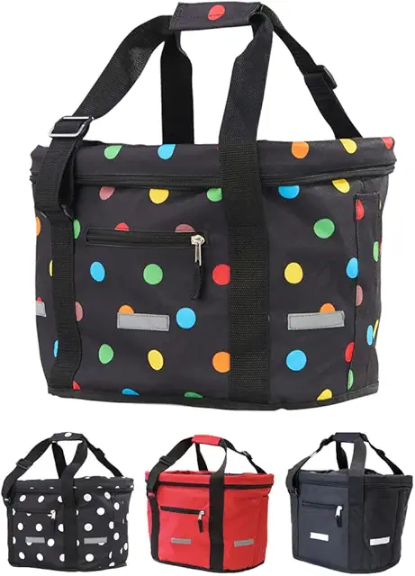 Büchel Cestino Bici Anteriore Pieghevole | Borsa Spesa | Fissaggio Rapido