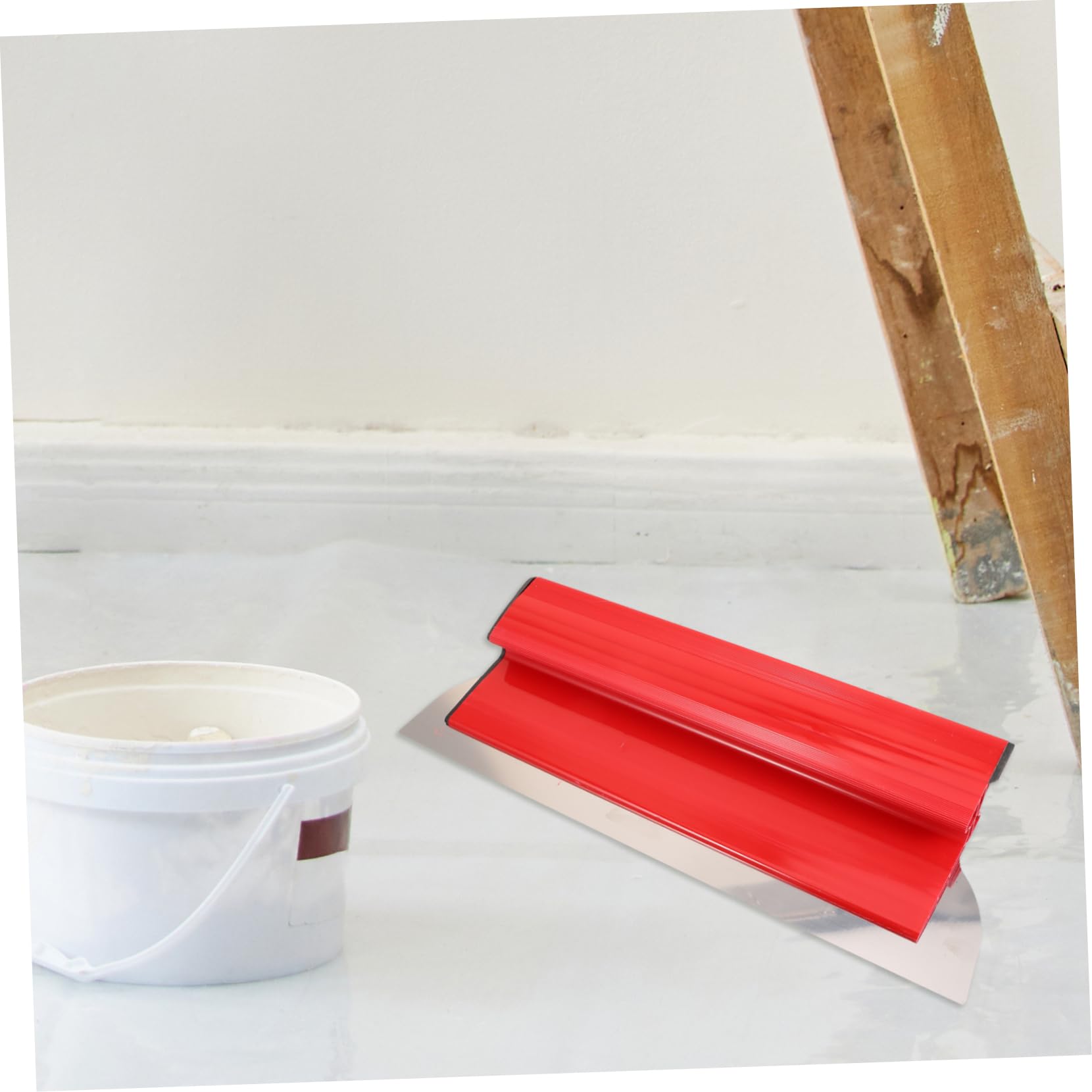 Set in Acciaio Inox di Spatola Lisciatrice per Cartongesso Rosso | Impugnatura Sicura e Confortevole, Uso Domestico, per Cartongesso e Plasterboard