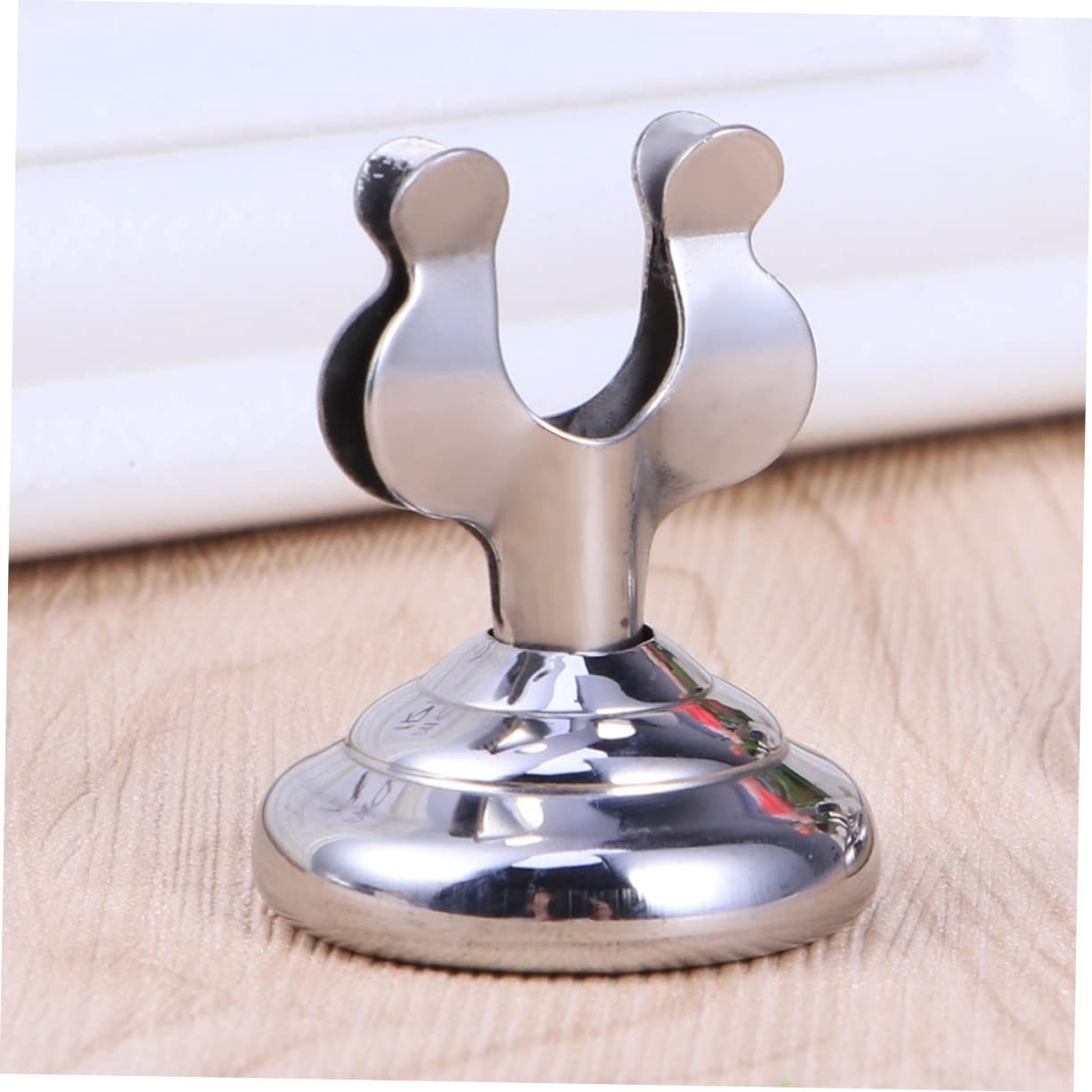 OKUMEYR 3sets Stainless Steel Plate Holder Display Stand Table Number Holders for Displaying Silver Menu Stand Sleek Design 3pcs*3