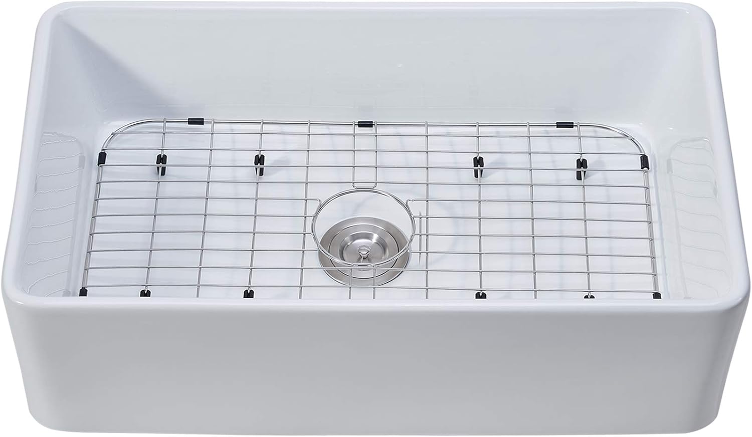 Blасk Frіdау Sаlе 2022 VALISY 33 x 20 Inch Apron-Front White Porcelain Ceramic Fireclay Kitchen Farmhouse sink, Single Basin Country Barn Large Farm Sinks Combo with Bottom Grid & Drain Strainer