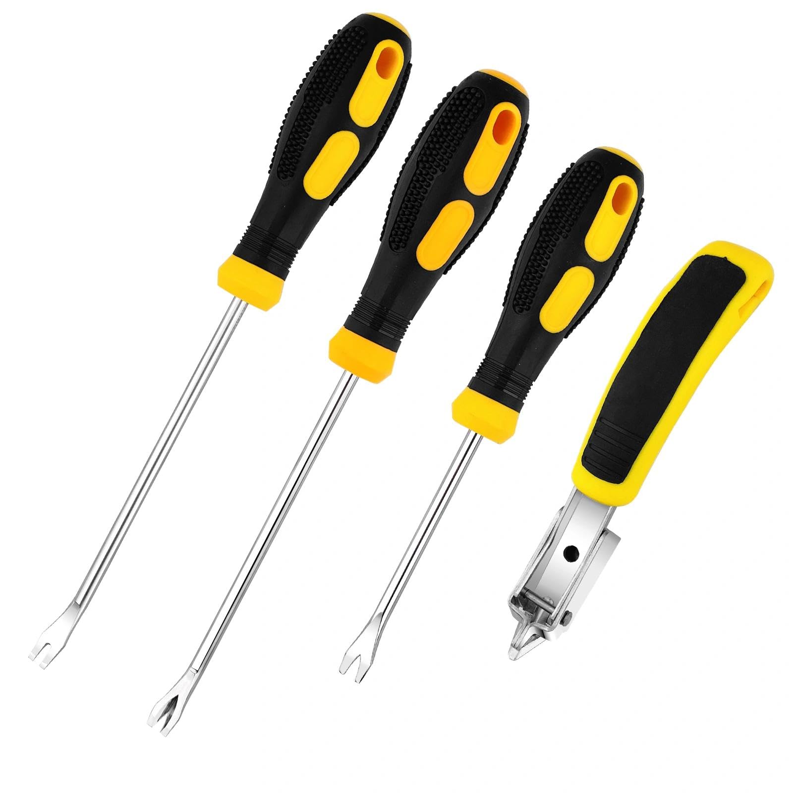 4 Pezzi Rivetti Clip Pinze Fastener Remover Puller Pinza Tool Kit, Kit Rimozione di Graffette per Tappezzeria con Estrattore Di Chiodi, Levapunti, Per La Lavorazione Del Legno Rimozione