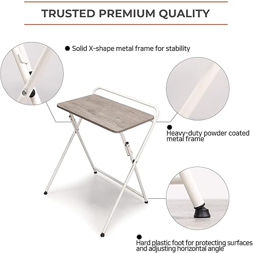 Miniatura 6 de SOFSYS Escritorio plegable moderno para espacios pequeños juegos de computadora escritura organización de estudiantes y oficina en casa marco de