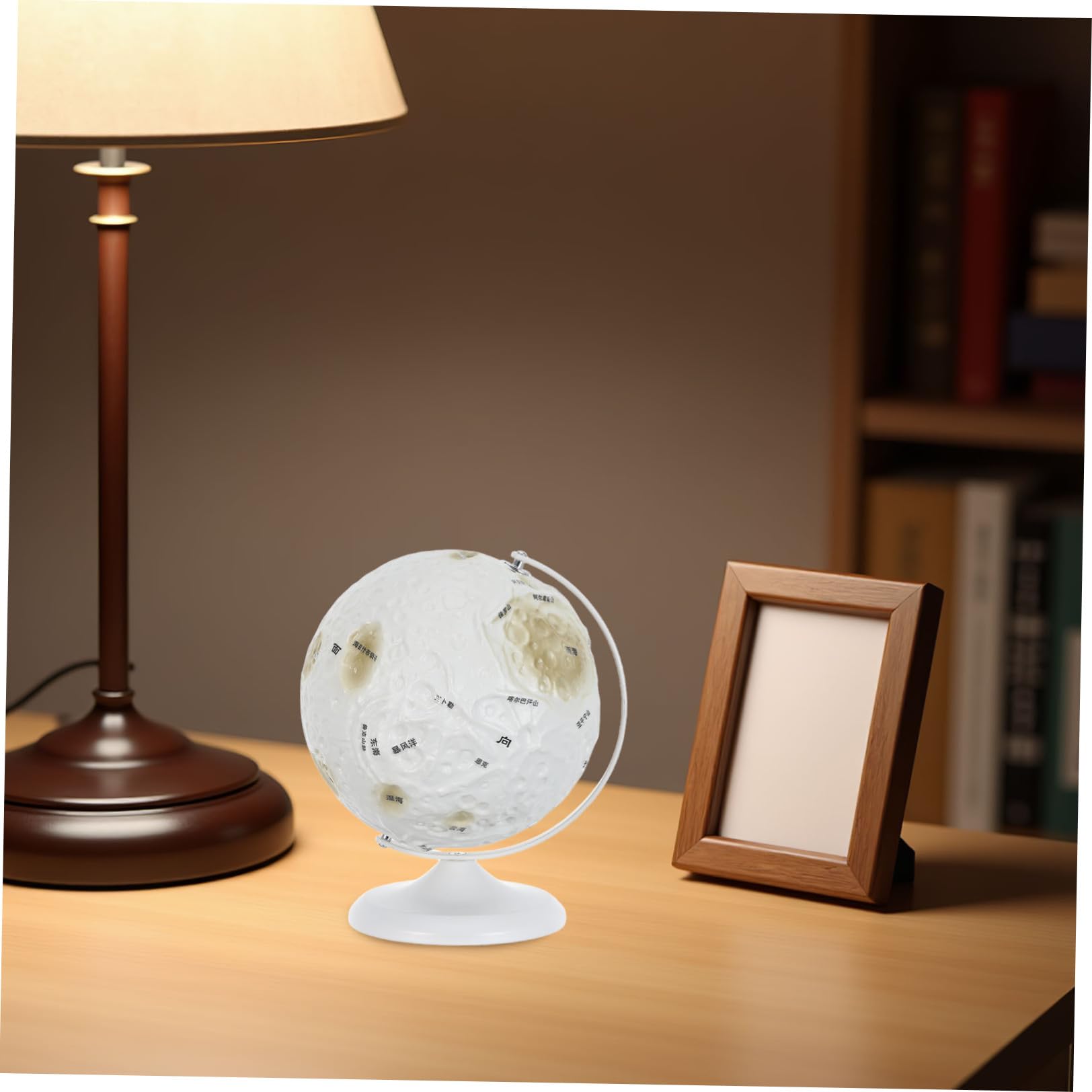 COHEALI Mappamondo Lunare Sfera in Ferro e Plastica Decorazione Spaziale con Superficie Accurata per L'educazione Stem e Giochi Educativi per Studenti