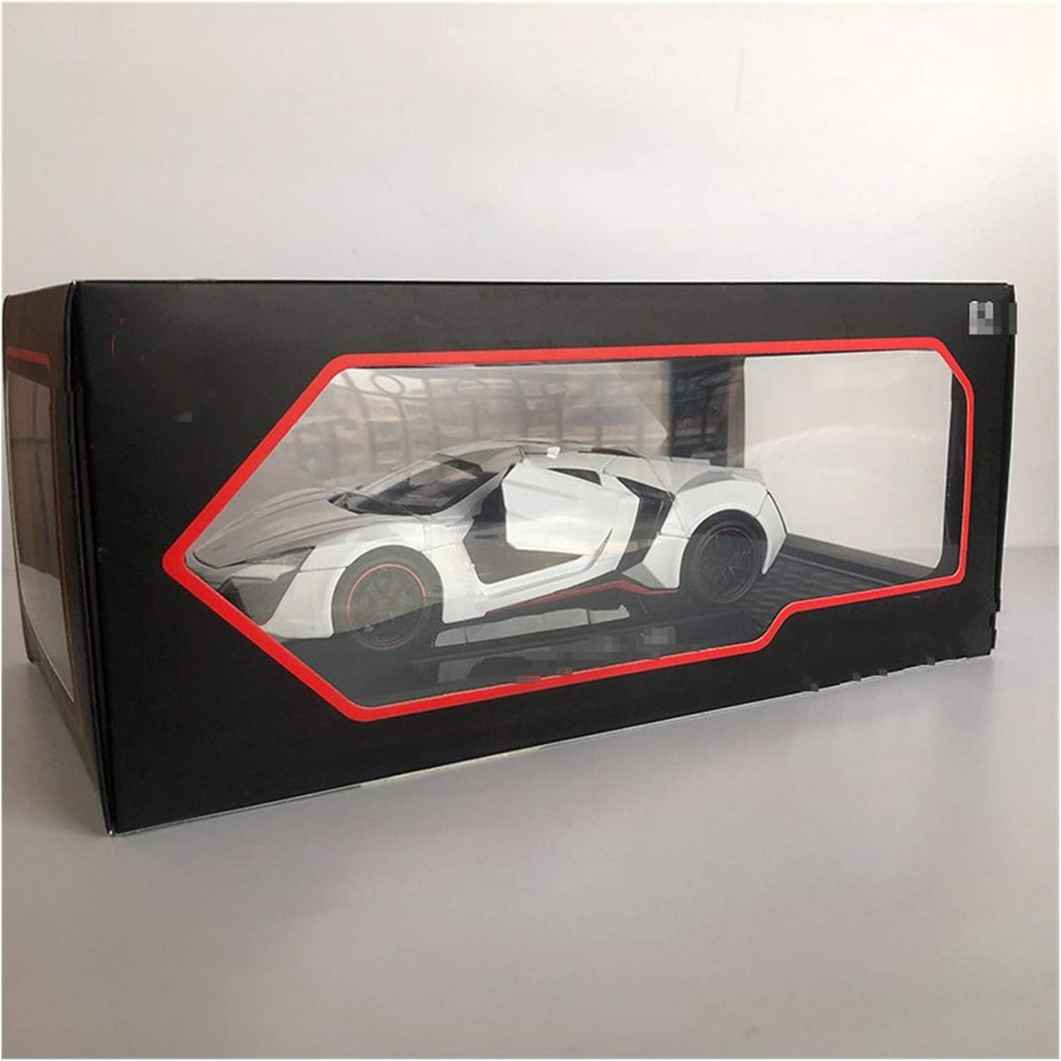 Casting Car Model 1/24 Scale Alloy For Supercar For Lycan Model T-oy Car Metal Die Cast Sports Vehicle Sound Light Pull Back Kids Collection Gifts for Kids Gift (Color : Wwbox)