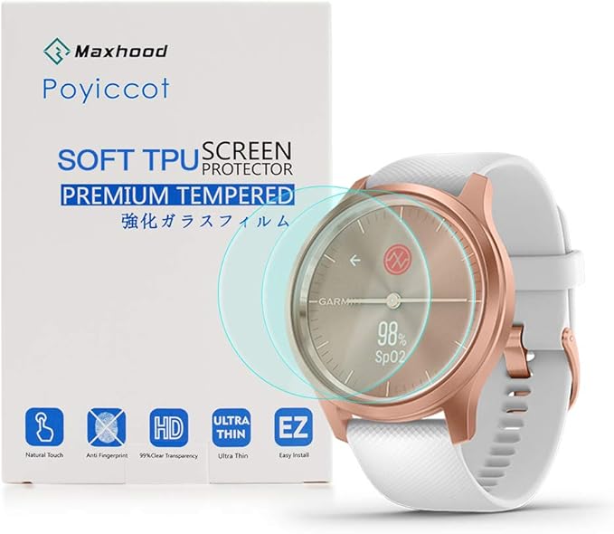 for Garmin Vivomove Style Screen Protector, Poyiccot 5pack HD Clarity  Flexible TPU Film Protector for Garmin Vivomove Style : Amazon.co.uk:  Electronics \u0026 Photo