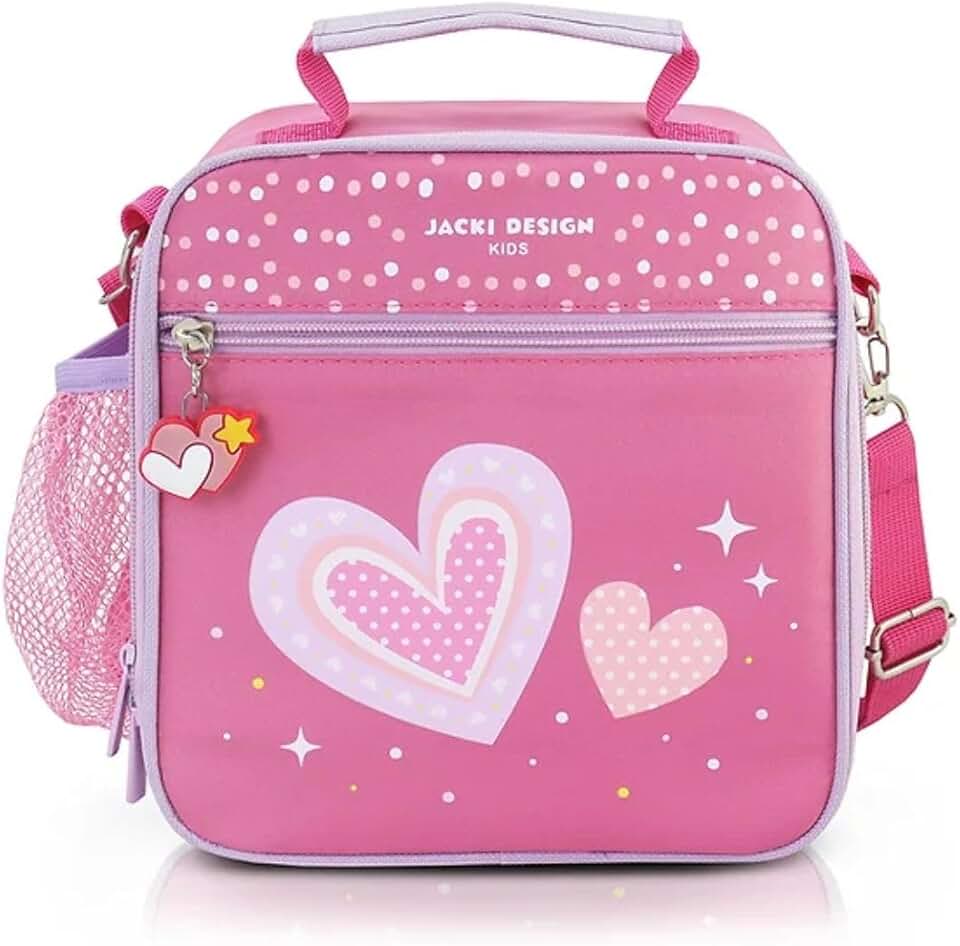 Lancheira Térmica Bolsa Infantil Kids para Crianças com Alça Estampadas Escola Passeio 4180ml (Pink)