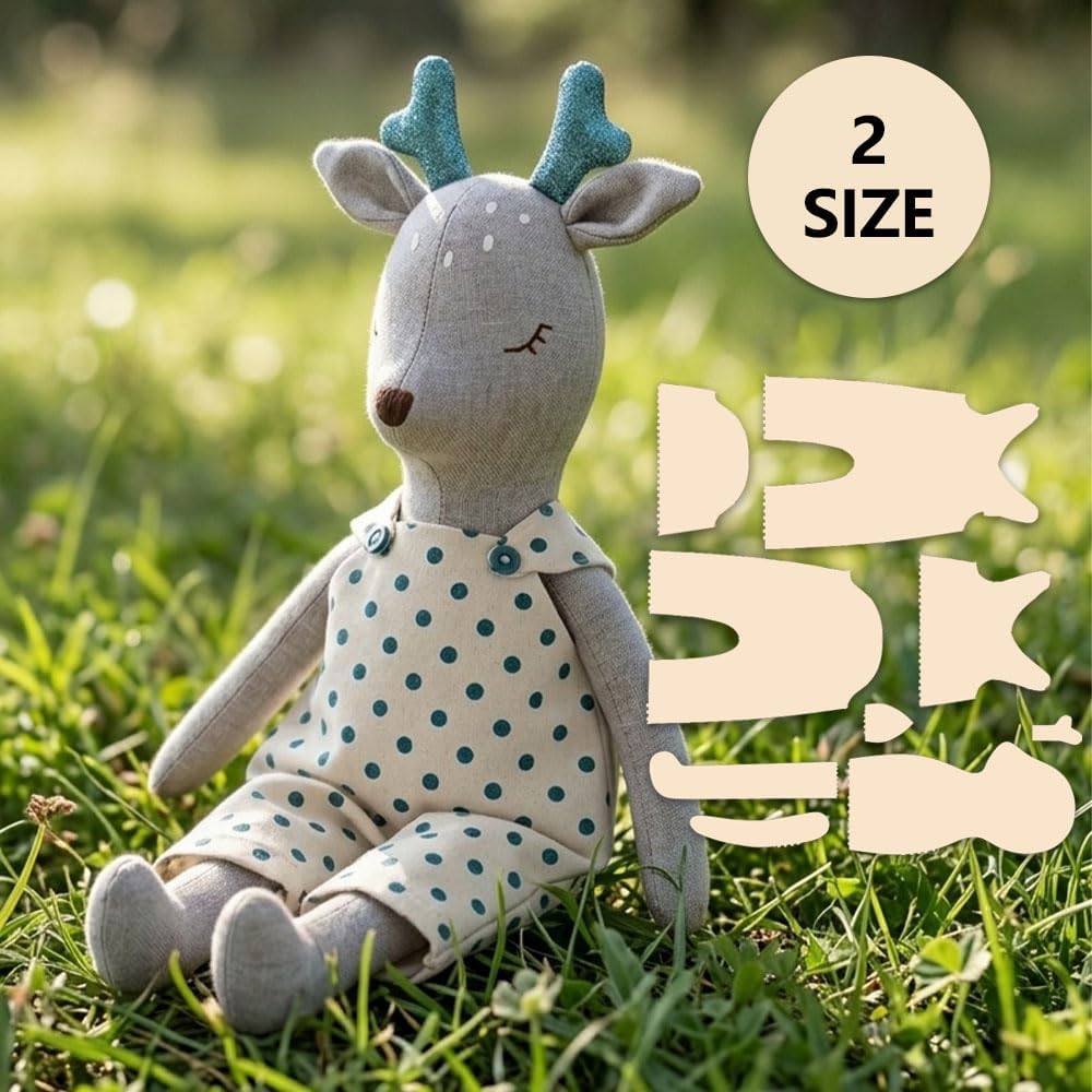 Bunny Multiple Sizes Sewing Patterns for Dolls | Handmade Garment Apparel Making Templates | Doll Sewing Patterns Suitable for Beginners