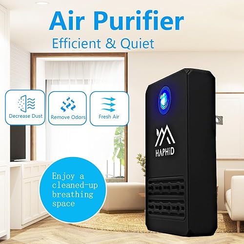 Miniatura 2 de Purificador de aire ionizador, el purificador de aire enchufable adopta tecnología de aniones con 8 cabezales de fibra de carbono, purificador de