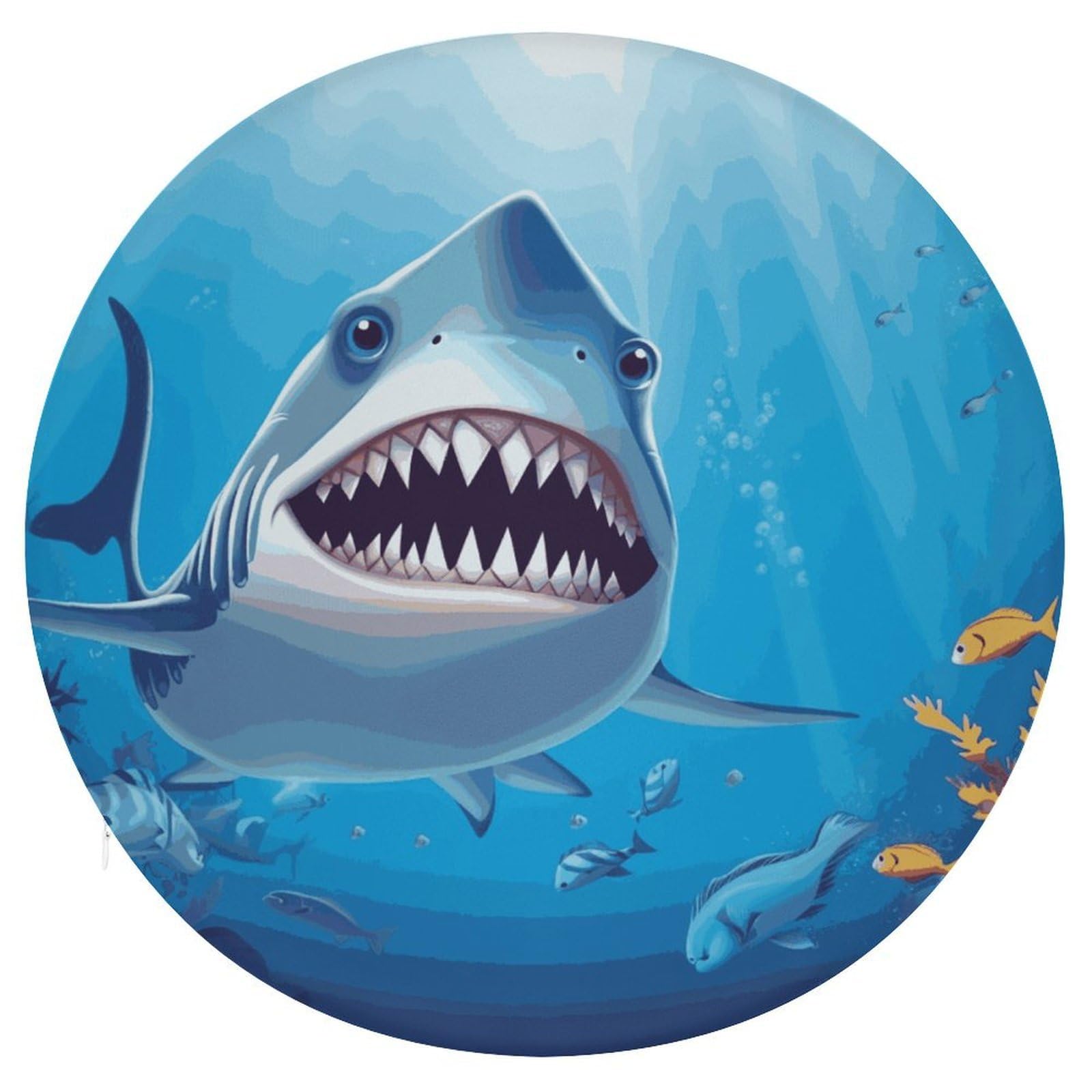 Adfgyerh Style Smiling Shark Cushion Memory Foam Pillow Core，Seat Cushion Detachable Design，Chair Cushions Suitable For All Seasons, And Can Be Used In Offices, Dining Rooms, Homes, And Other Settings.