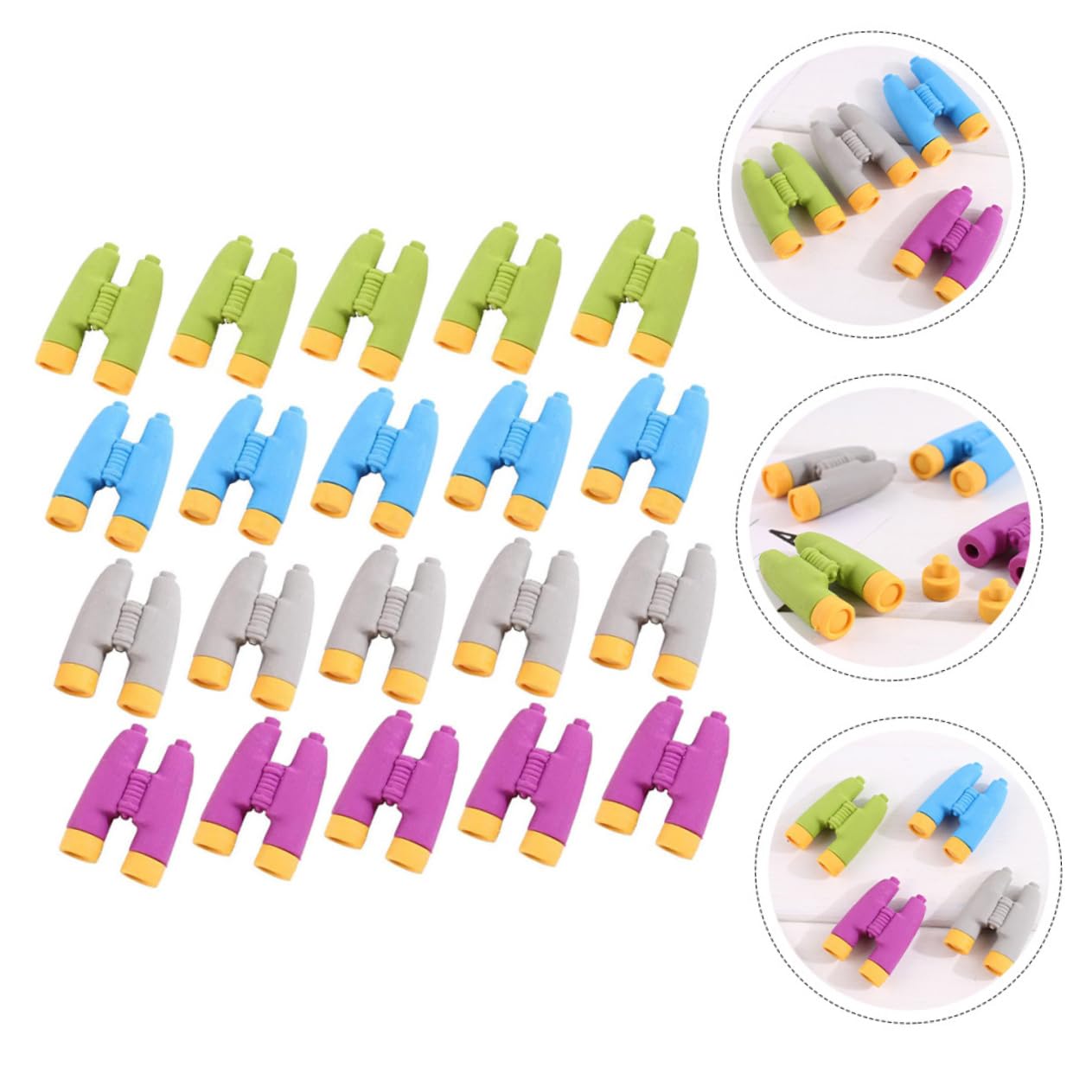 Gadpiparty 5 Sätze Cartoon Radiergummis Abnehmbar Form Tpr Radierer Für Bunte Mischfarben Für Schüler Und Bastelprojekte 24 Stück * 5