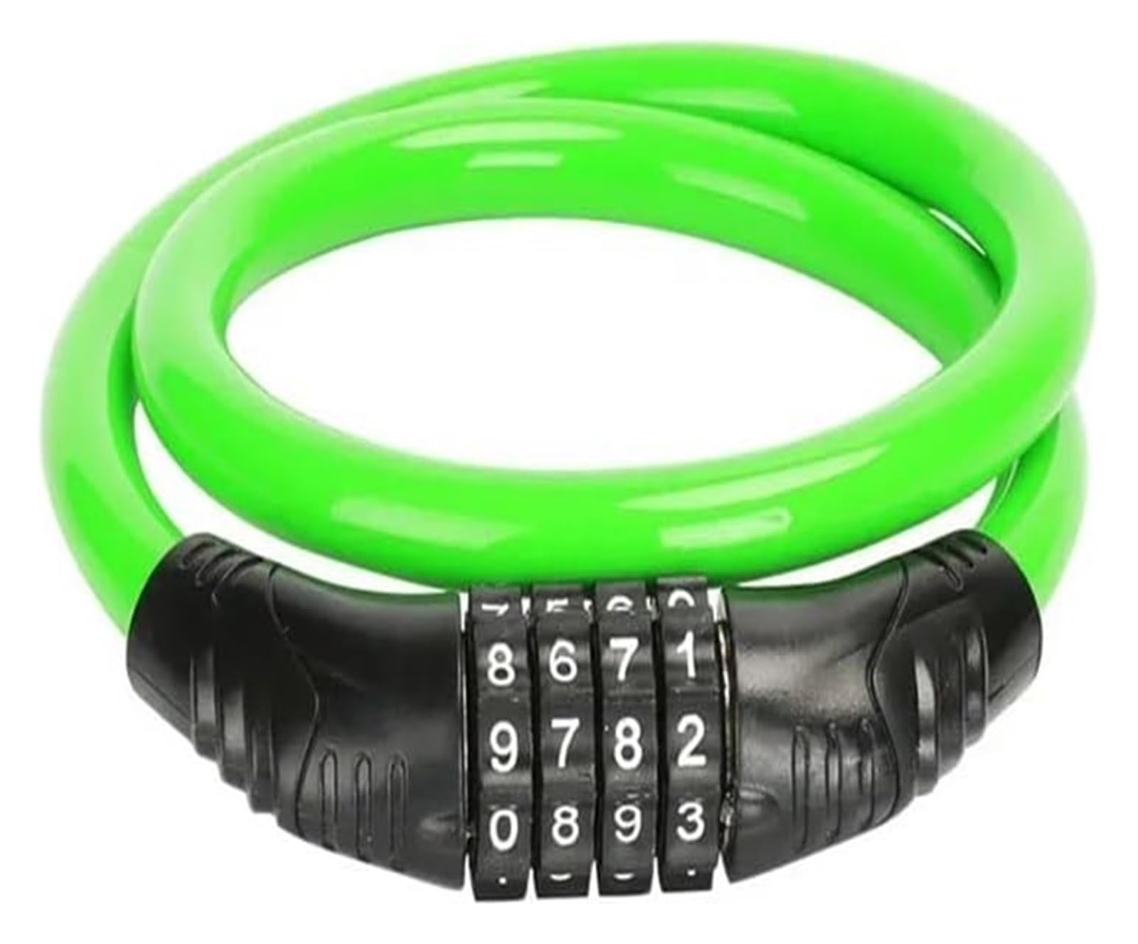 Giveduno M Green Bicycle Lock, Portable Security 4 Digit Code Mountain Bike Lock Bicycle Multicolor