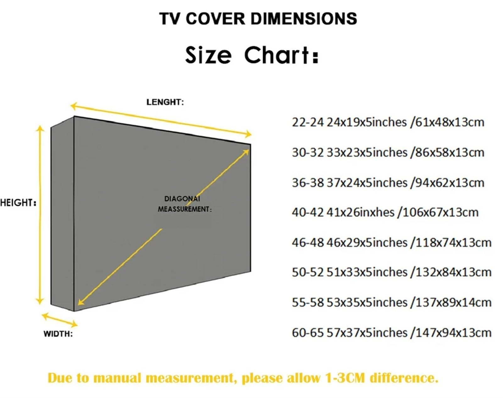 Fundas Para TV Exterior Funda protectora for TV exterior resistente a la intemperie de 70" 75" 40" 46" 50" 55" 60" 65" for jardín, patio y TV exterior. Para Control Remoto(Black,FOR 30-32inch TV)