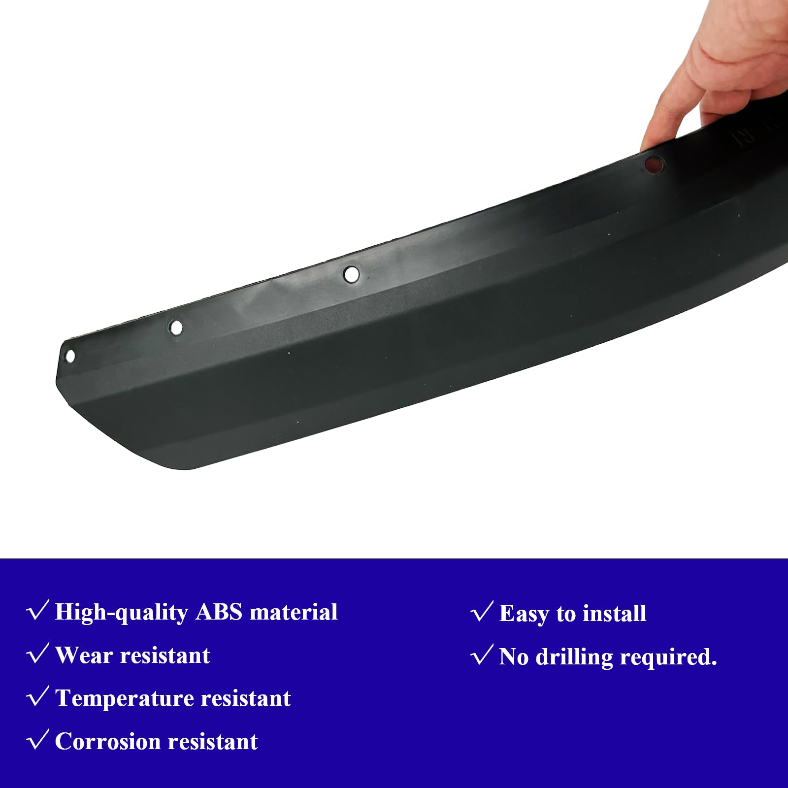 Fudatong Fender Flares on The Original Fender Flares 2018-2023 Je/ep Wrangler JL Models 4 Pack (Front & Rear) Installed on the original Fender Flares (Only Fit Low Clearance Fender Flares)