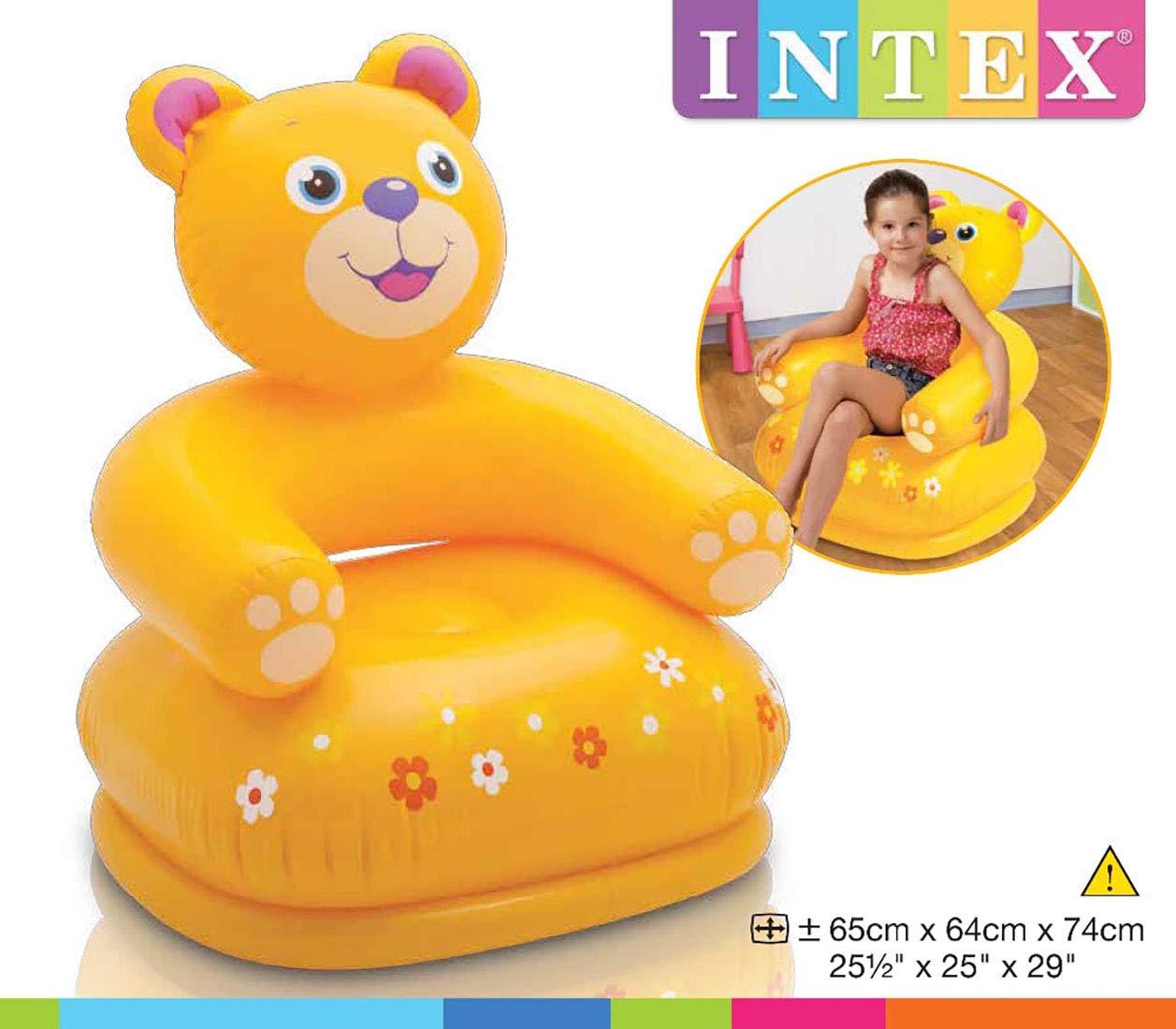 Intex Happy Animal Bear Plastic Chair Assortment (Multicolor) 1