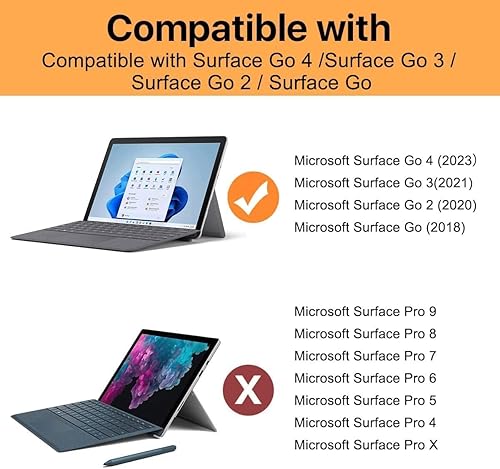 Miniatura 2 de MoKo Funda compatible con Microsoft Surface Go 4  Surface Go 3  Surface Go 2  Surface Go Funda protectora todo en uno con soporte para bolígrafo