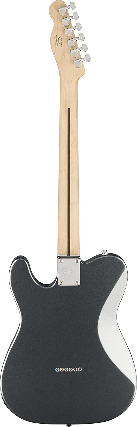 Squier Affinity Series Deluxe Telecaster Electric Guitar, with 2-Year Warranty, Charcoal Frost Metallic, Laurel Fingerboard