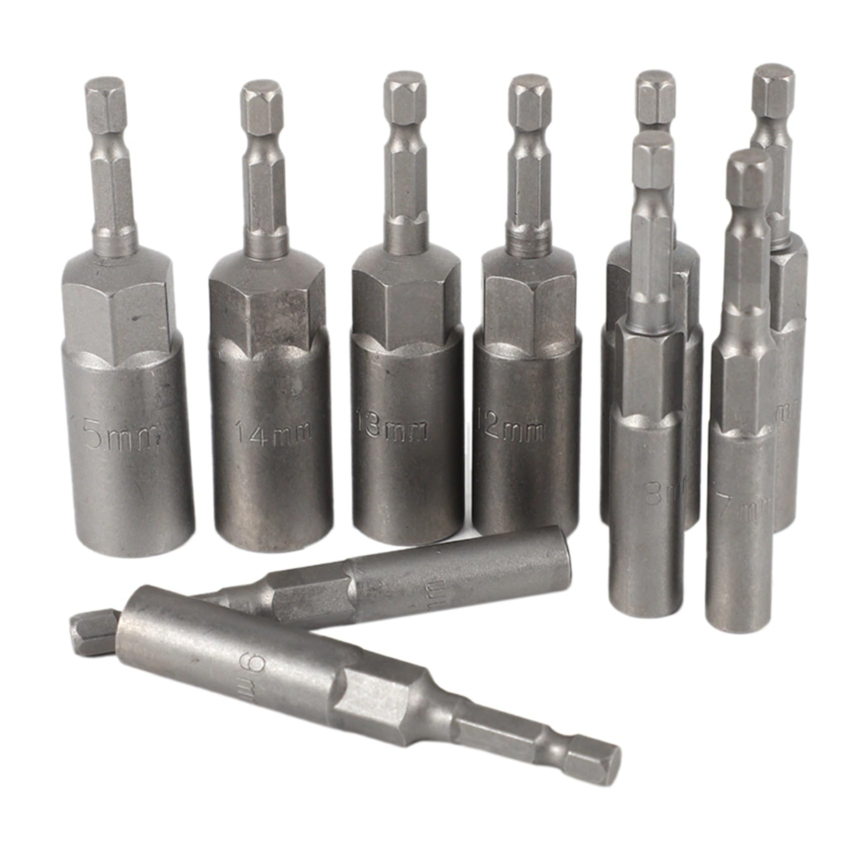 Lot de 30 douilles hexagonales de 6,35 mm - Longue et profonde - 1,27 cm - Pour perceuse à percussion