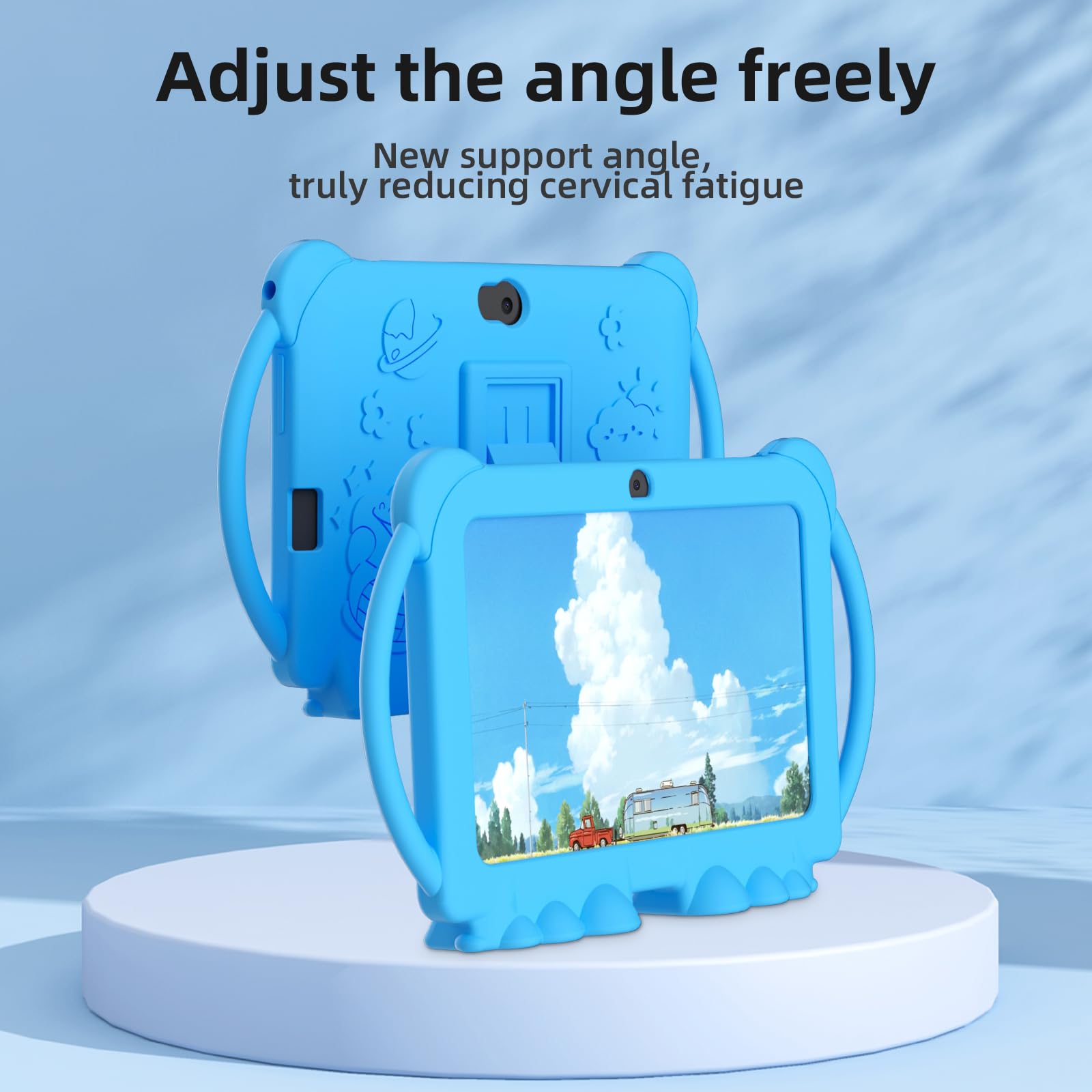 7 Inch Kids Tablet for Kids Android Toddler Tablets Children Tablet for Girls Boys with Protective Cover 32GB+4GB WiFi Bluetooth Dual Camera Educationl Games Parental Control Kids Software.