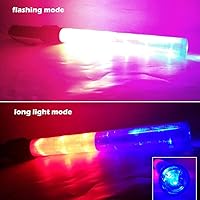 Vista 6 de Bastón de luz, varita de seguridad de tráfico, varita de tráfico con señal LED con 3 modos intermitentes para control de tráfico, guía de Rojo