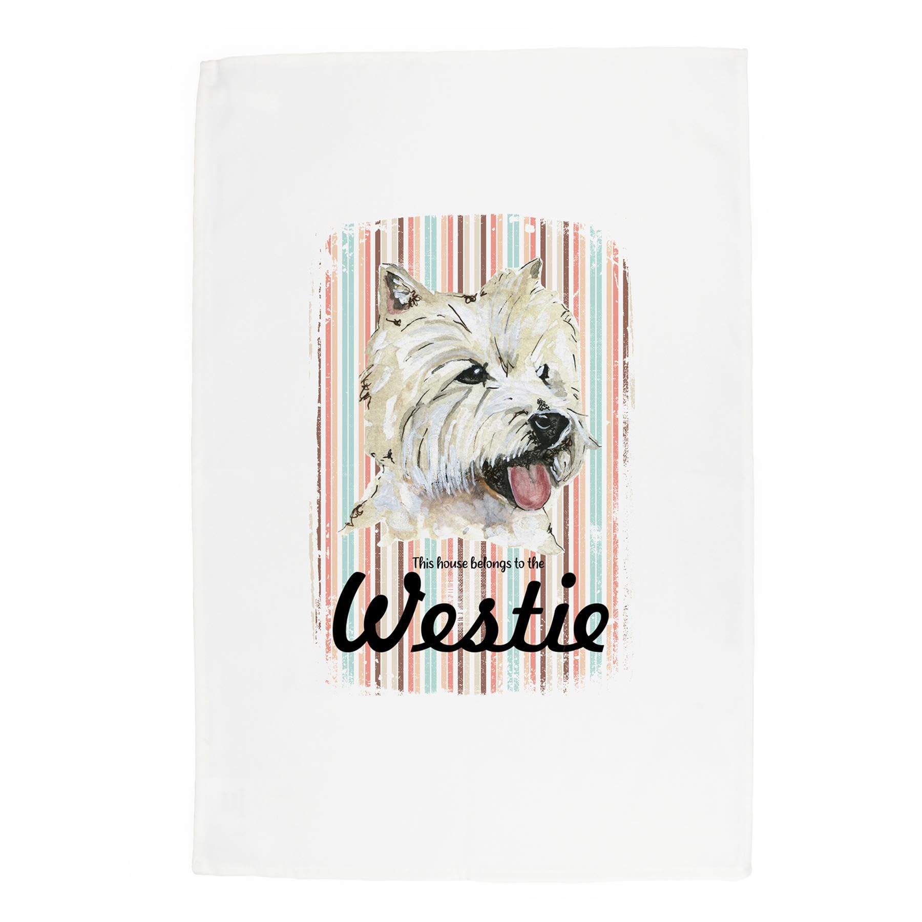 Purely Home Westie Tea TowelNovelty Dog Themed Gift Kitchen Linen/dish Cloth from B&Q