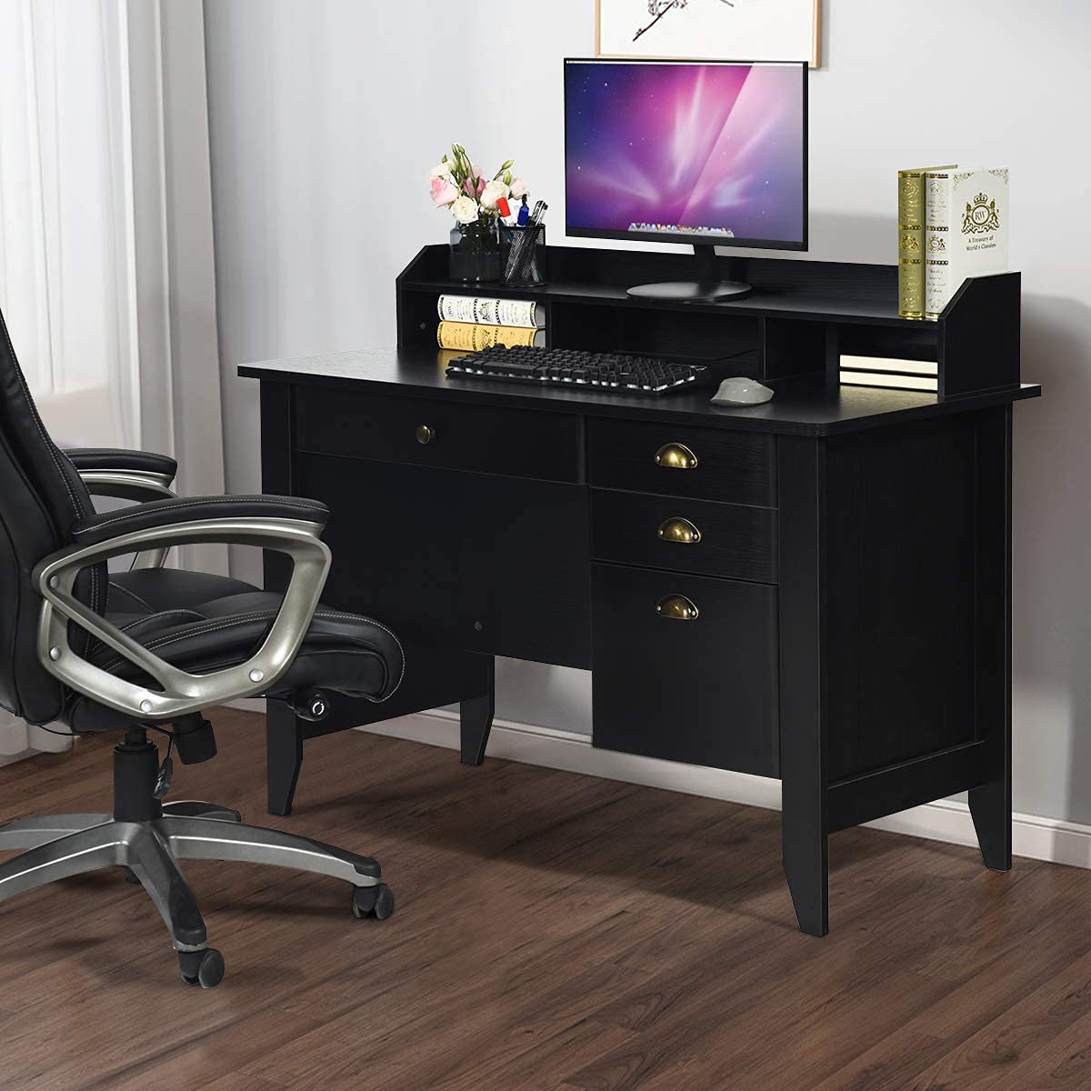 Buy Computer Desk with Drawers and Hutch, Executive Desk Teens Study