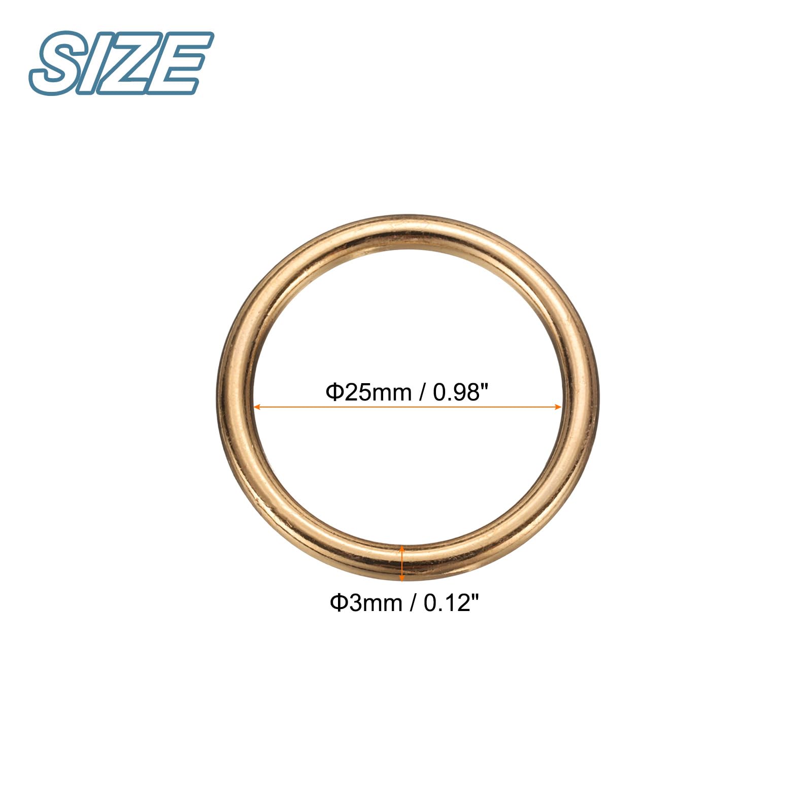 QUARKZMAN Juntas Tóricas Metálicas, O Ring de Metal Multiuso Anilla Hebilla Redonda Aleación De Zinc Accesorio para Manualidades Bricolaje Costura Bolsa