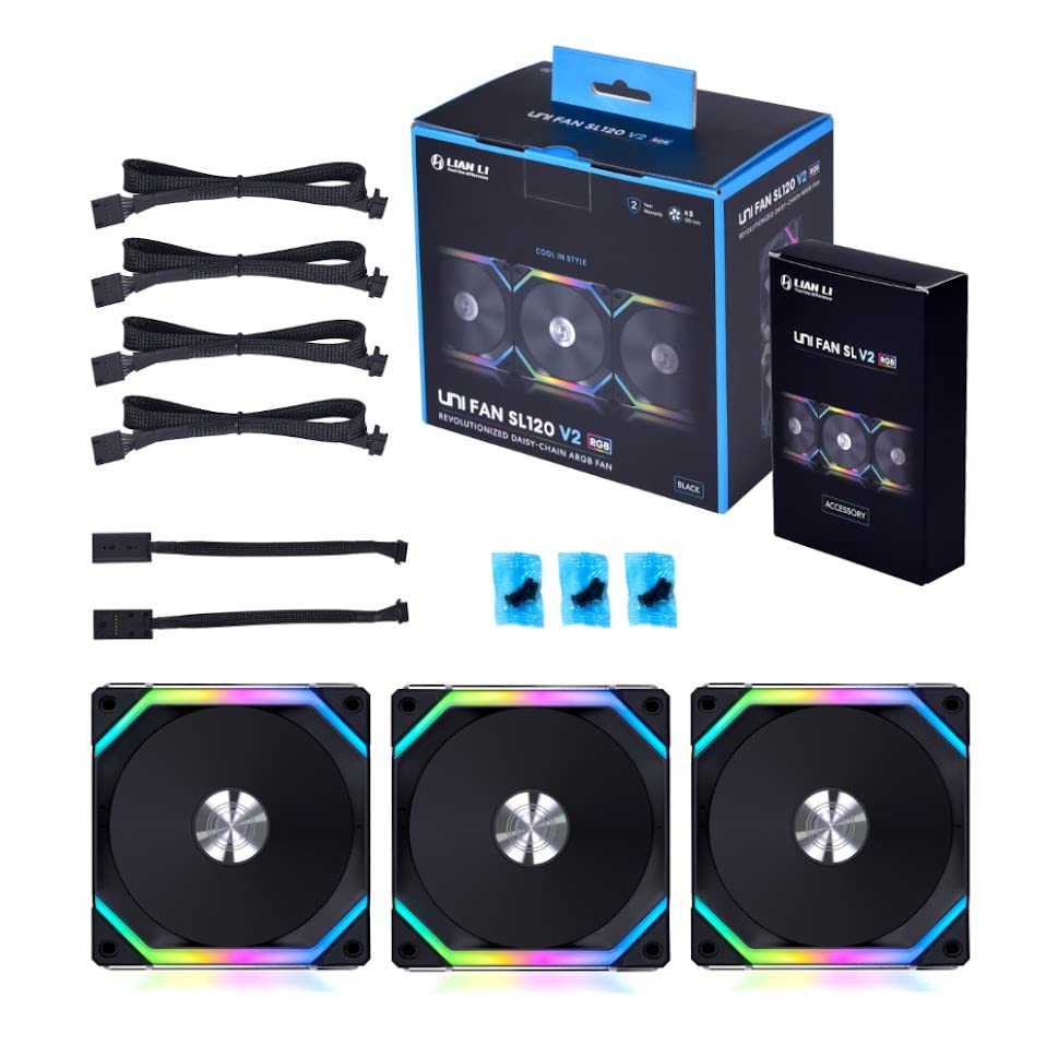 Lian Li UNI FAN SL V2 RGB Revolutionized Daisy-Chain ARGB Fan