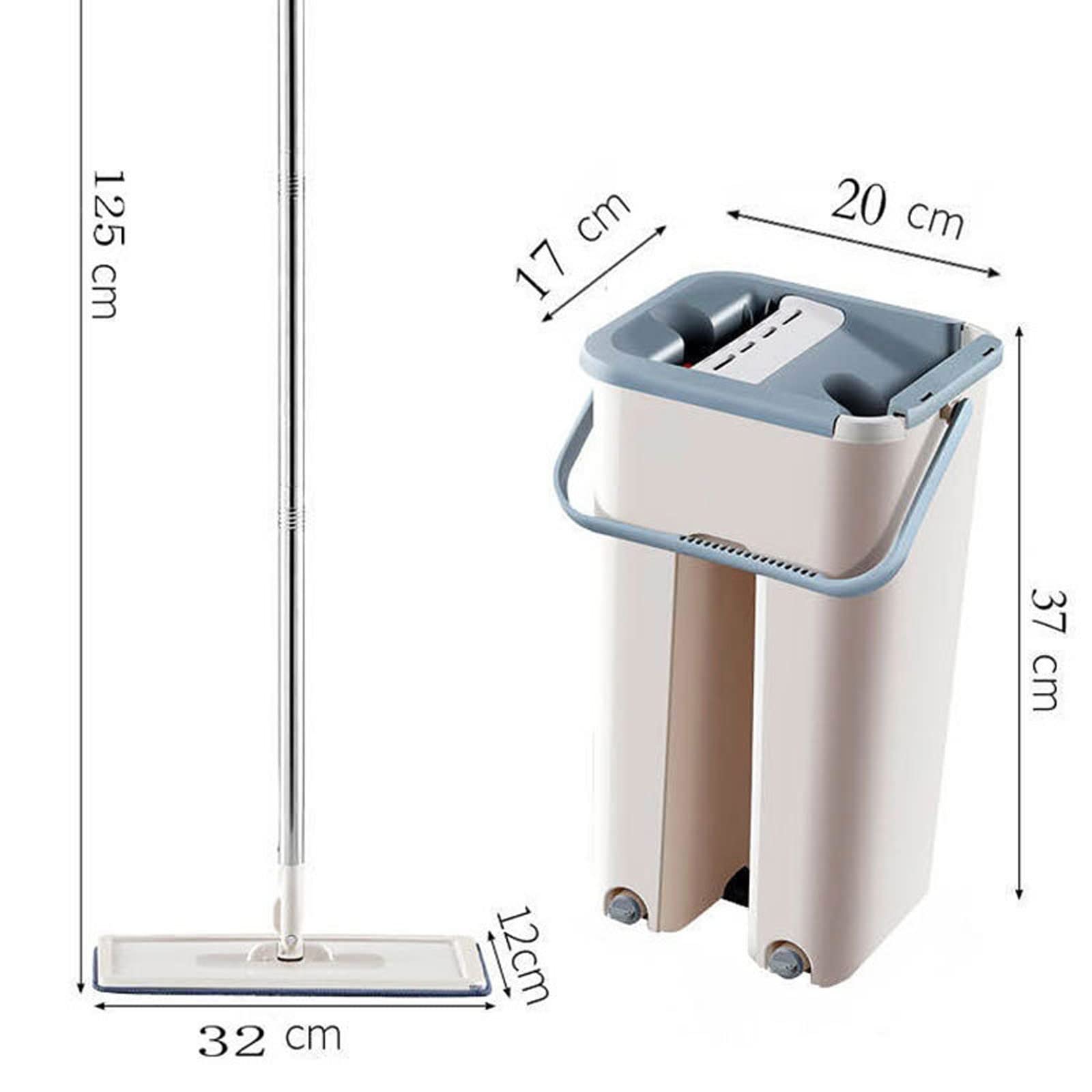 Mop Mop per la casa Mop per Il Lavaggio a Mano Mop Gratuito Mop per la Pulizia Rapida in Microfibra Mop Piatto strizzabile per Il Lavaggio Mop per la Pulizia con Kit Secchio Appreso ampiamente