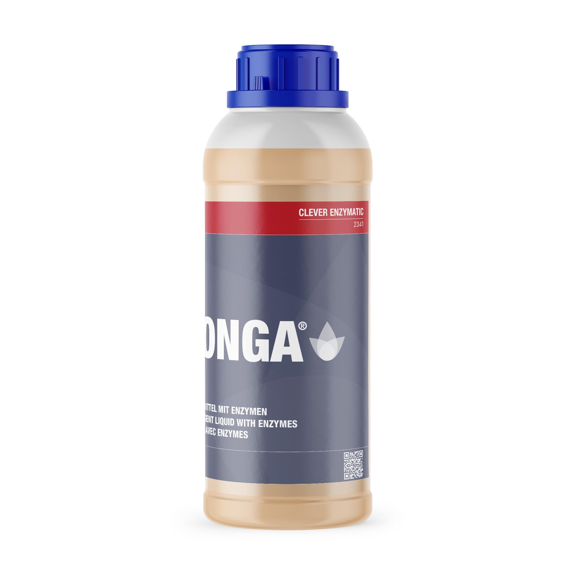 Konga Clever Enzymatic Neutralwaschmittel | Formule enzymatique professionnelle pour lave-linge | Élimine les taches de protéines, d'amidon et de graisse | pH 7 à 8 | Protège les couleurs | Concentré