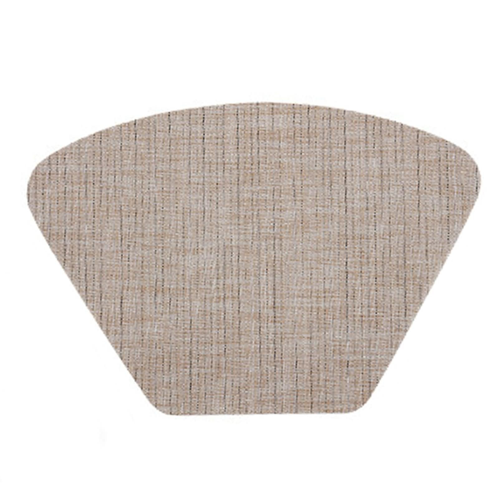 Lot de 6 Set de Table Kaki 48x33cm, sous Assiette Noel Secteur de Couleur Unie Vinyle Polyester