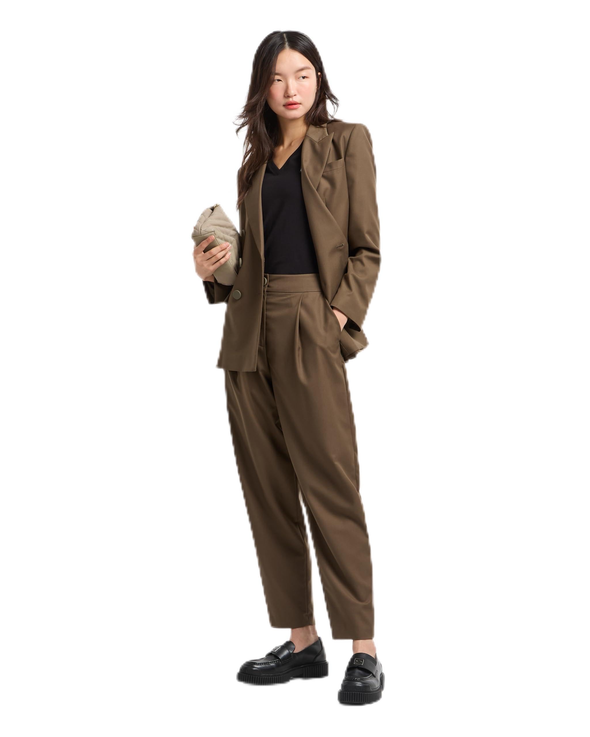 Armani Exchange Womens Pleated Trouser
